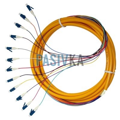 Набор цветных пигтейлов LC/UPC 1.5 м SM Easy strip для 4 волокна (Bl Or Gn Br), фото 1