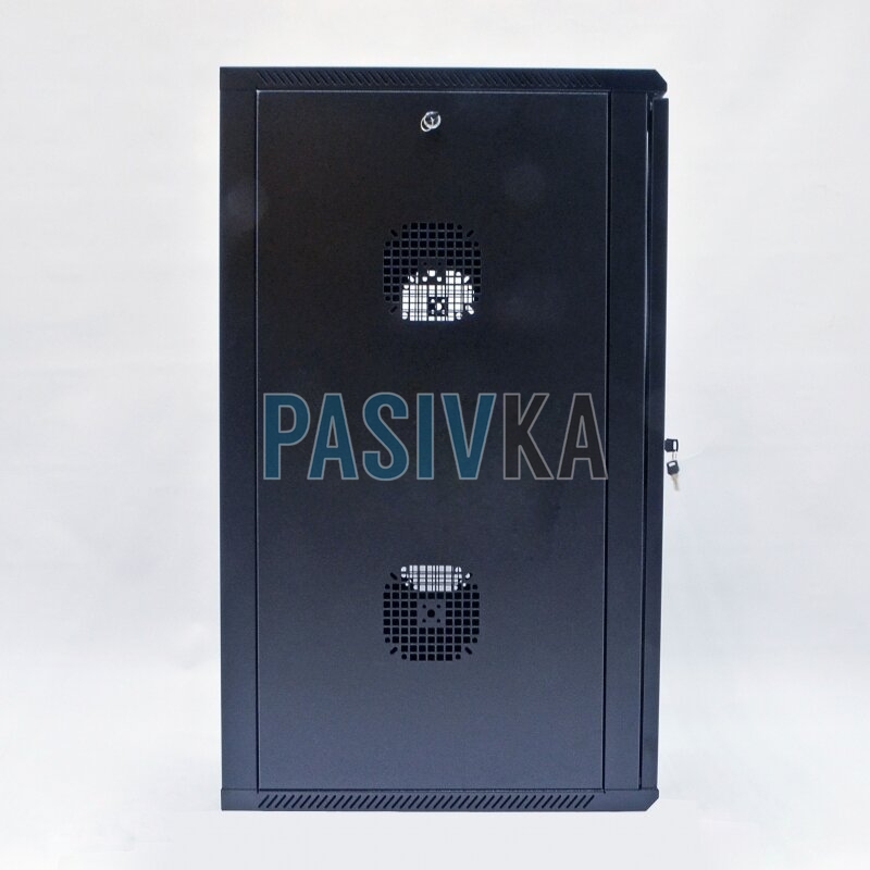 Телекоммуникационный настенный шкаф 21U 19" глубина 600 мм черный CMS UA-MGSW216B, фото 2