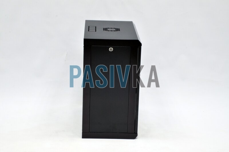 Шкаф серверный настенный 12U 19" глубина 350 мм акрил черный CMS UA-MGSWL1235B, фото 3