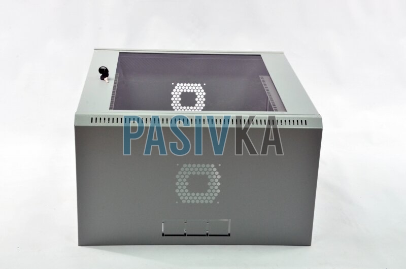 Настенный серверный шкаф 12U 19" глубина 350 мм акрил серый CMS UA-MGSWL1235G, фото 6