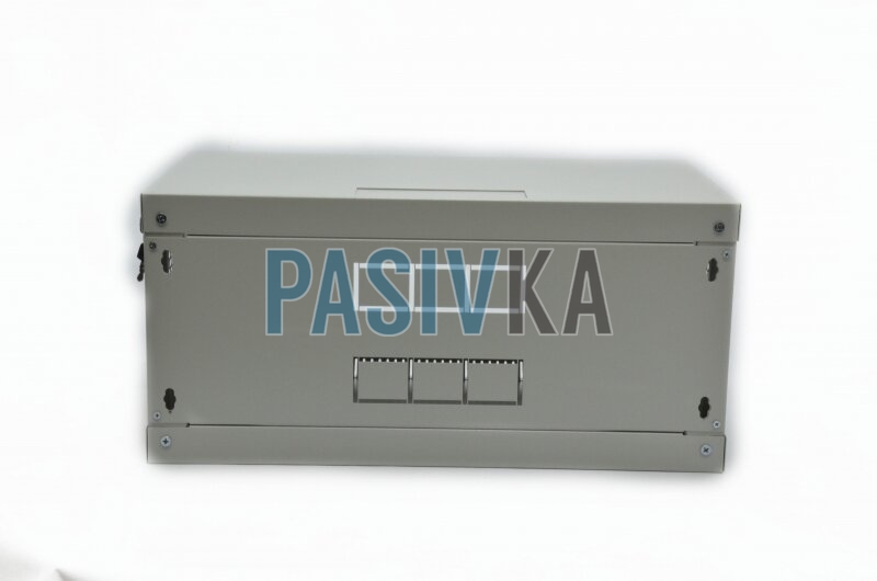 Телекоммуникационный настенный шкаф 4U 19" глубина 350 мм акрил серый CMS UA-MGSWA435G, фото 4