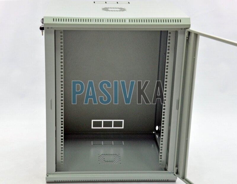 Шкаф серверный настенный 15U 19" глубина 600 мм акрил серый CMS UA-MGSWL156G, фото 3