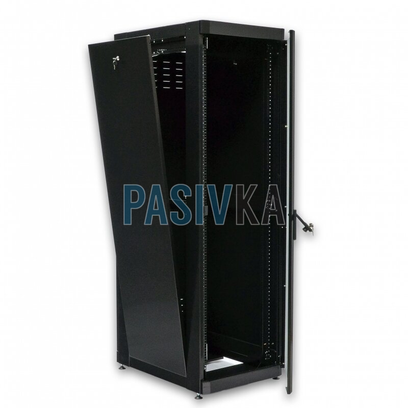 Шкаф серверный напольный 45U глубина 865 мм черный CMS UA-MGSE4568MB, фото 1