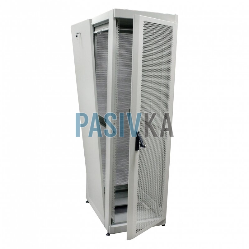 Телекоммуникационный напольный шкаф 42U глубина 865 мм перфорированные двери (66%) серый CMS UA-MGSE4268MPG, фото 3