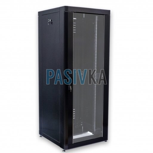 Телекоммуникационный напольный шкаф 45U глубина 865 мм черный CMS UA-MGSE4588MB, фото 1