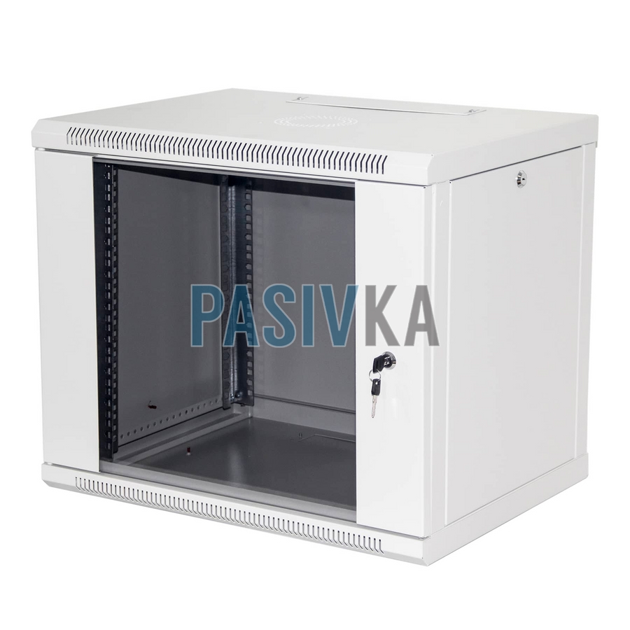 Серверный настенный шкаф 9U 19" глубина 450 мм Pasivka PAS-945G, фото 1