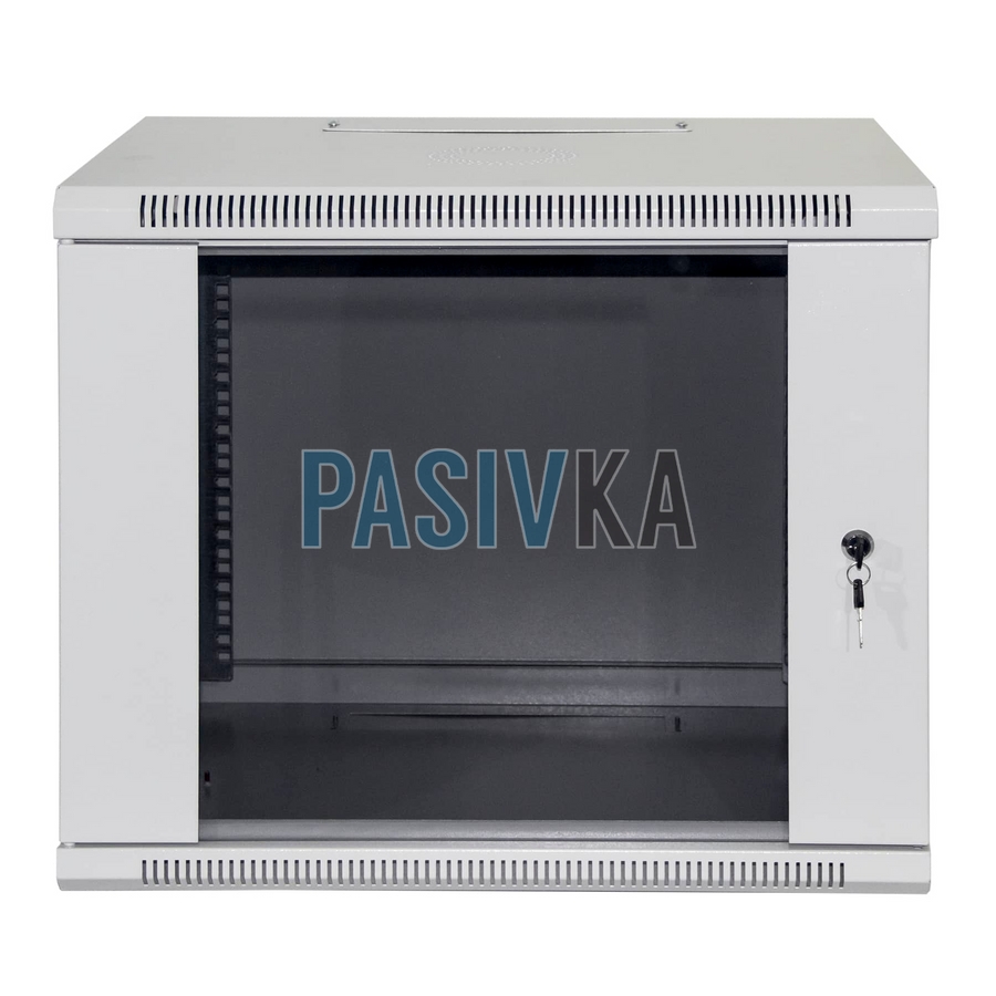 Серверный настенный шкаф 9U 19" глубина 450 мм Pasivka PAS-945G, фото 2