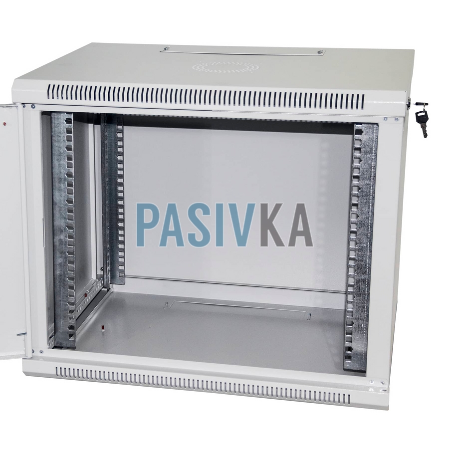 Серверный настенный шкаф 9U 19" глубина 450 мм Pasivka PAS-945G, фото 5