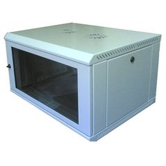 Cерверна настінна шафа 6U 19" глибина 450 мм сірий Mepsan Mini Cabinet MC6U6045GS-GR, фото 1