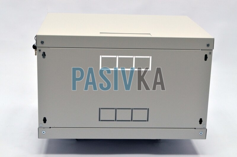 Настенный серверный шкаф 6U 19" глубина 500 мм акрил серый CMS UA-MGSWA65G, фото 8