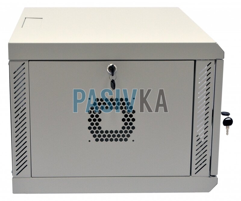 Настенный серверный шкаф 6U 19" глубина 500 мм акрил серый CMS UA-MGSWA65G, фото 6