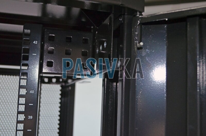 Шкаф напольный монтажный 42U глубина 865 мм перфорированные двери (66%) черный UA-MGSE4288PB , фото 8