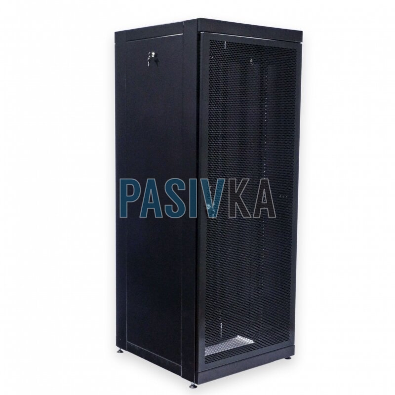 Шкаф напольный монтажный 42U глубина 865 мм перфорированные двери (66%) черный UA-MGSE4288PB , фото 2