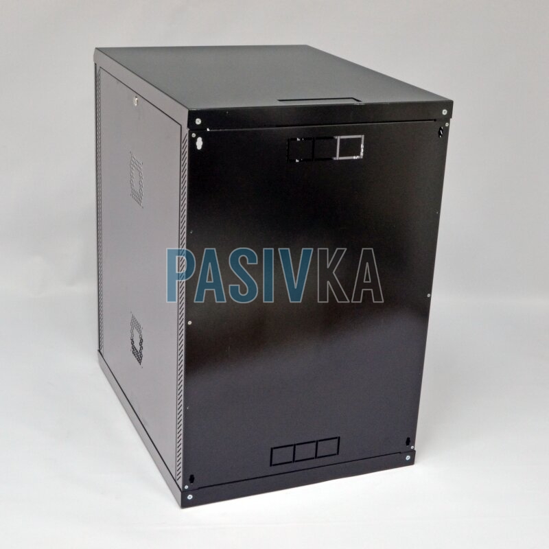 Шкаф серверный настенный 18U 19" глубина 800 мм акрил черный CMS UA-MGSWA188B, фото 2