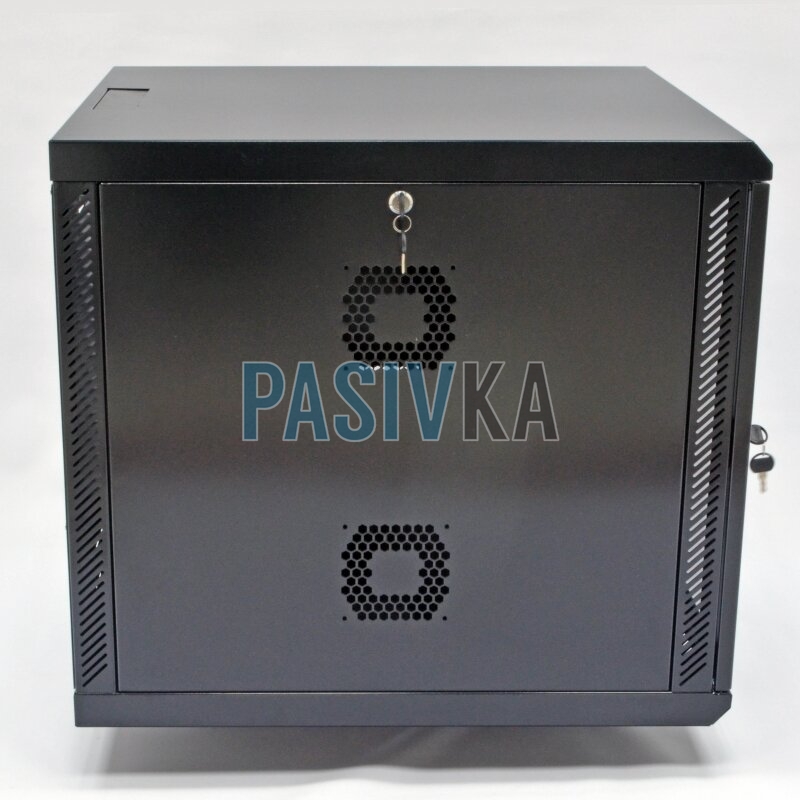 Серверный настенный шкаф 12U 19" глубина 700 мм акрил черный CMS UA-MGSWA127B, фото 6