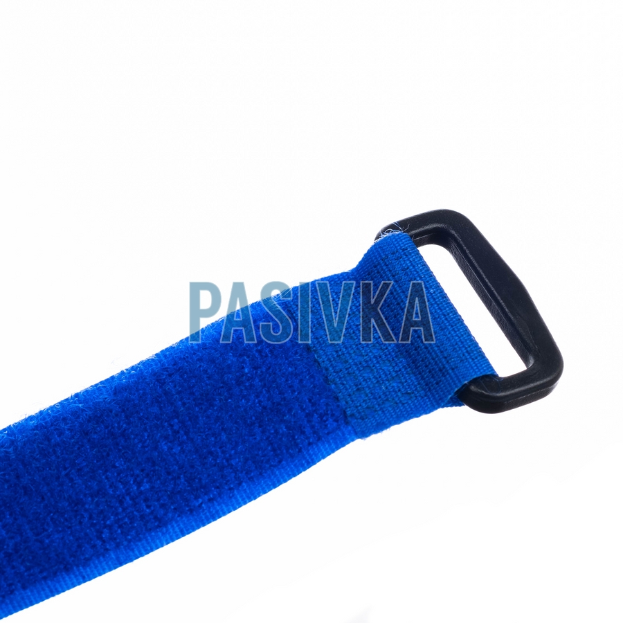 Стяжка на липучке хомут (Velcro) 300x20 мм 10 шт синяя Epnew RTH-2030BLZ(10)-E5, фото 3