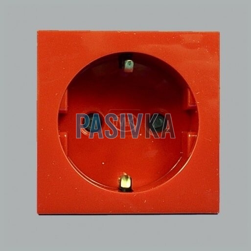 Модуль електричний одинарний 220В 50х50 мм червоний K5831RED, фото 1