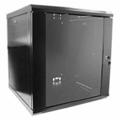 Телекоммуникационный настенный шкаф 15U 19" глубина 600 мм черный Hypernet WMNC66-15U-FLAT- BLACK, фото 1