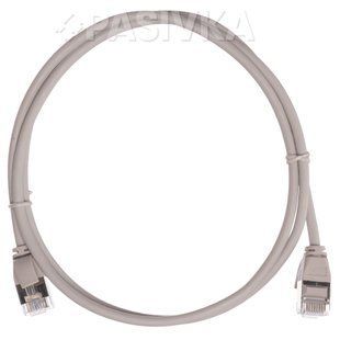 Патч-корд U/FTP 1 м cat.6a сірий 32AWG Slim LSZH L&W LW-PC0052-C6A-100-8L, фото 1