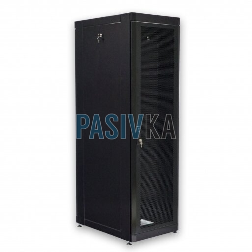 Шкаф серверный 42U глубина 865 мм перфорированные двери (66%) черный CMS UA-MGSE4268MPB, фото 1