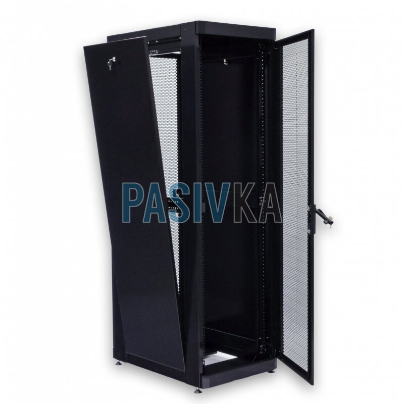 Шкаф серверный 42U глубина 865 мм перфорированные двери (66%) черный CMS UA-MGSE4268MPB, фото 10