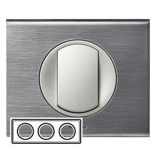 Рамка на 3 поста фактурная сталь Legrand Celiane 69103, фото 1