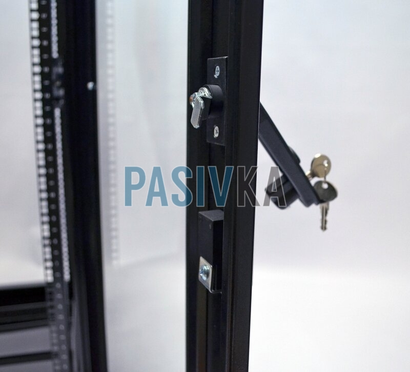 Шкаф серверный напольный 24U глубина 675 мм черный CMS UA-MGSE2466MB, фото 9