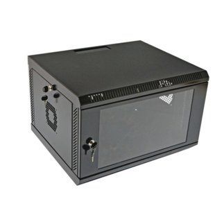 Шкаф серверный настенный 7U 19" глубина 600 мм акрил черный CMS UA-MGSWA76B, фото 1