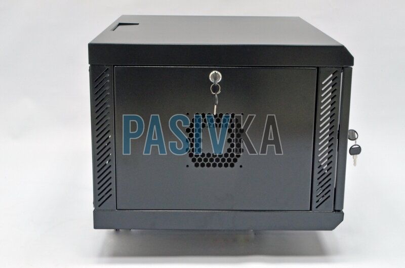 Шафа серверна настінна 7U 19" глибина 600 мм акрил чорний CMS UA-MGSWA76B, фото 3