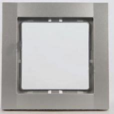 Рамка 1-кратная металлик-матовый Hager Fiorena 22011619, фото 1