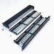Патч-панель 48 портов RJ-45 19" 1U STP cat.5e с держателем кабеля Kingda KD-PP67-STP-C5E-48P, фото 5