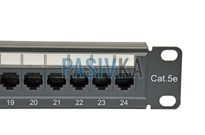 Патч-панель мережева RJ-45 19" 24 портів cat.5е 1U UTP  KDPA6043, фото 3