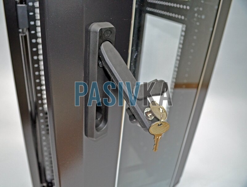 Шкаф серверный напольный 28U глубина 675 мм черный CMS UA-MGSE2866MB, фото 6