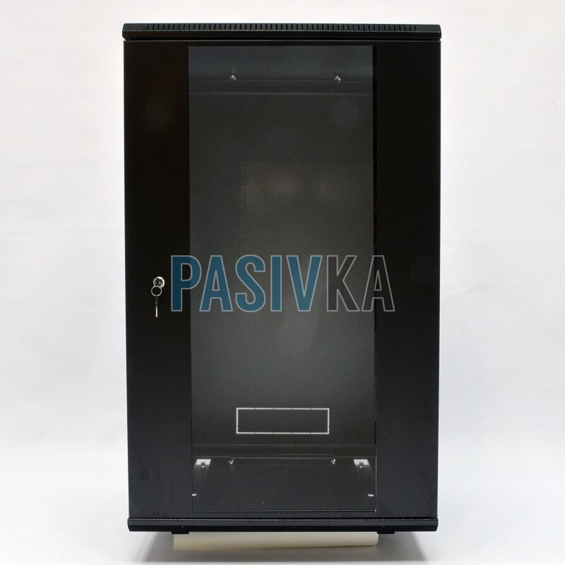 Телекоммуникационный настенный шкаф 21U 19" глубина 600 мм черный CMS UA-MGSW216B, фото 3