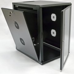 Телекоммуникационный настенный шкаф 18U 19" глубина 800 мм черный CMS UA-MGSW188B, фото 1