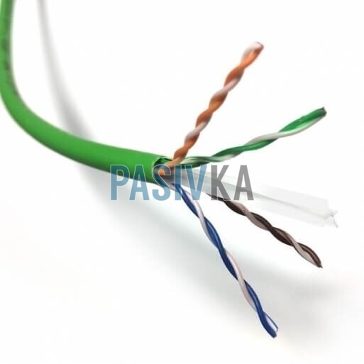 Ethernet кабель U/UTP категорія 6 LSZH бухта 500 м зеленый Corning UU009175405, фото 1