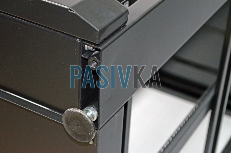 Шкаф напольный монтажный 28U глубина 1055 мм черный CMS UA-MGSE28610MB, фото 7