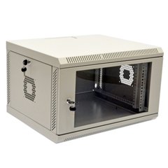 Шкаф серверный настенный 6U 19" глубина 350 мм акрил серый CMS UA-MGSWA635G, фото 1