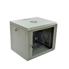 Настенный серверный шкаф 9U 19" глубина 500 мм акрил серый CMS UA-MGSWL95G, фото 1