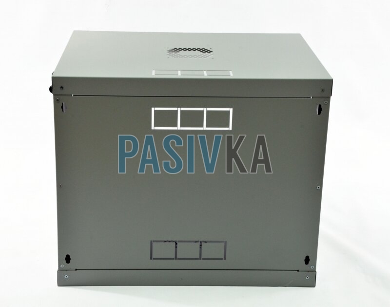 Настенный серверный шкаф 9U 19" глубина 500 мм акрил серый CMS UA-MGSWL95G, фото 2
