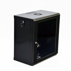 Шкаф серверный настенный 12U 19" глубина 350 мм акрил черный CMS UA-MGSWL1235B, фото 1