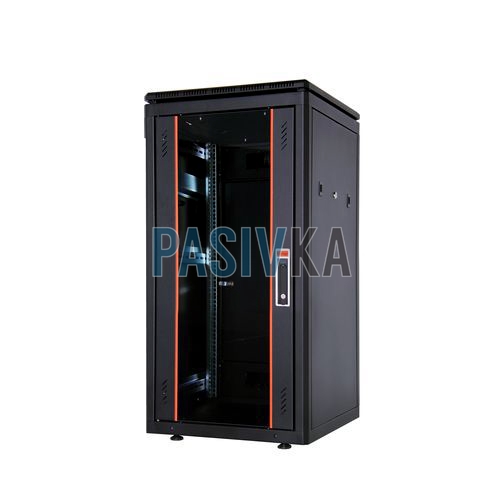 Шкаф серверный 26U глубина 1000 мм перфорированные двери черный Estap EVL70126U6010L34M50, фото 1