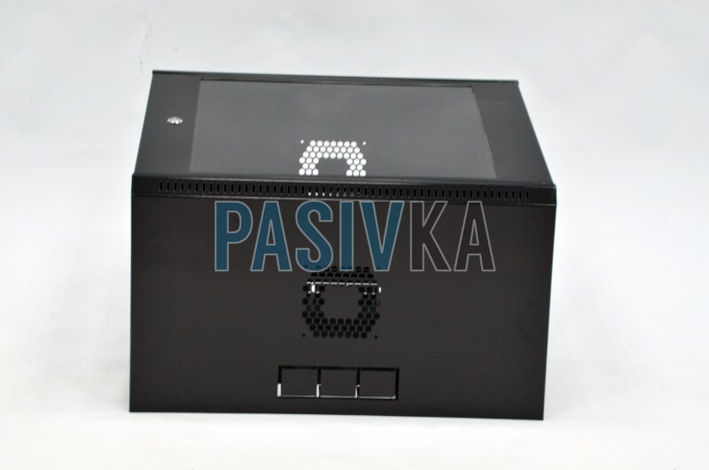 Шкаф серверный настенный 12U 19" глубина 350 мм акрил черный CMS UA-MGSWL1235B, фото 2