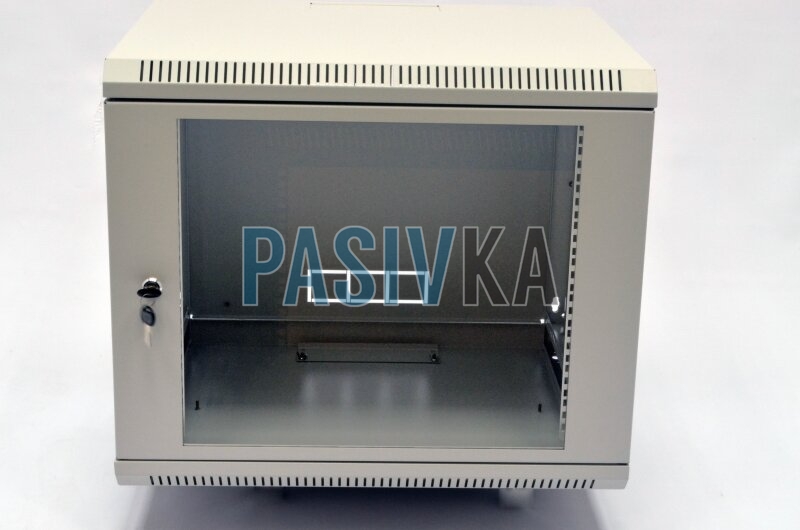 Серверный настенный шкаф 9U 19" глубина 350 мм акрил серый CMS UA-MGSWA935G, фото 6