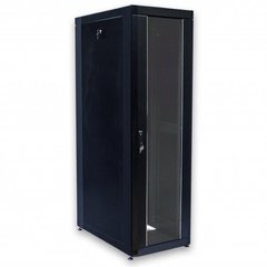 Телекоммуникационный напольный шкаф 42U глубина 1055 мм черный CMS UA-MGSE42610MB, фото 1