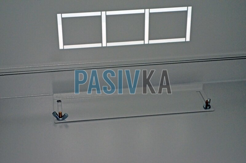 Настенный серверный шкаф 15U 19" глубина 500 мм акрил серый CMS UA-MGSWA155G, фото 3