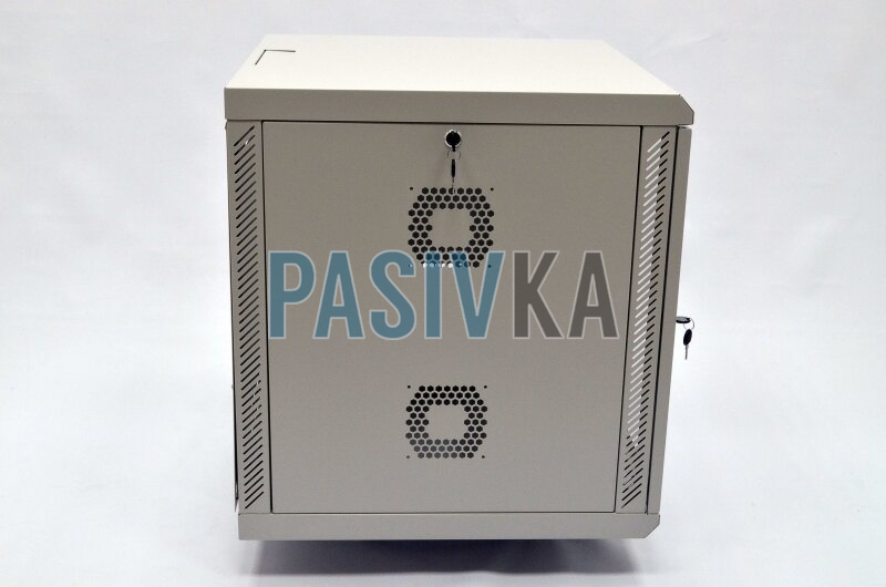 Настенный серверный шкаф 15U 19" глубина 500 мм акрил серый CMS UA-MGSWA155G, фото 4