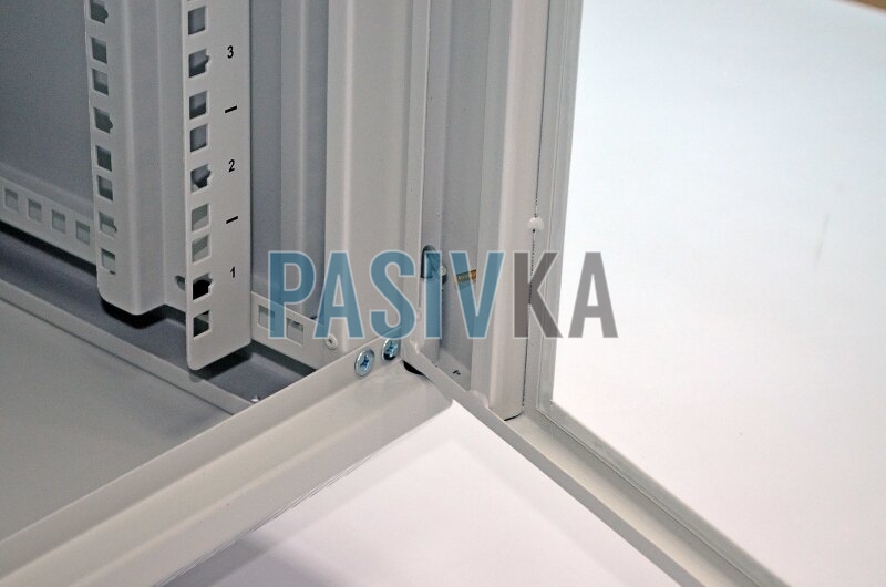 Настенный серверный шкаф 15U 19" глубина 500 мм акрил серый CMS UA-MGSWA155G, фото 2