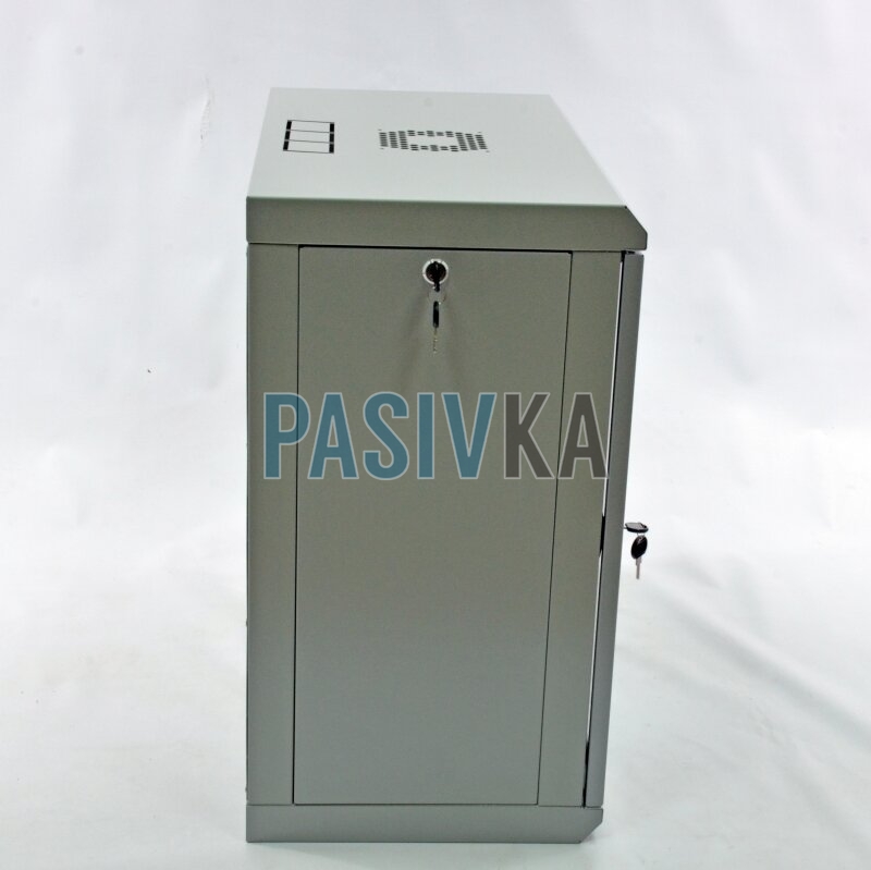 Настенный серверный шкаф 12U 19" глубина 350 мм акрил серый CMS UA-MGSWL1235G, фото 2
