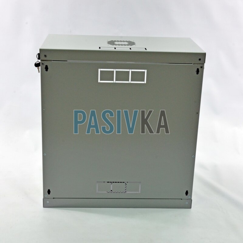 Настінна серверна шафа 12U 19" глибина 350 мм акрил економ сірий CMS UA-MGSWL1235G, фото 4